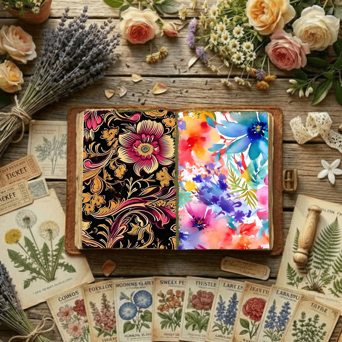 Floral Digital Papers