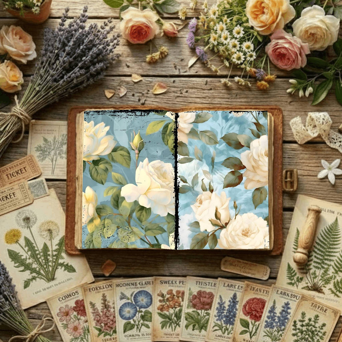 Floral Digital Papers