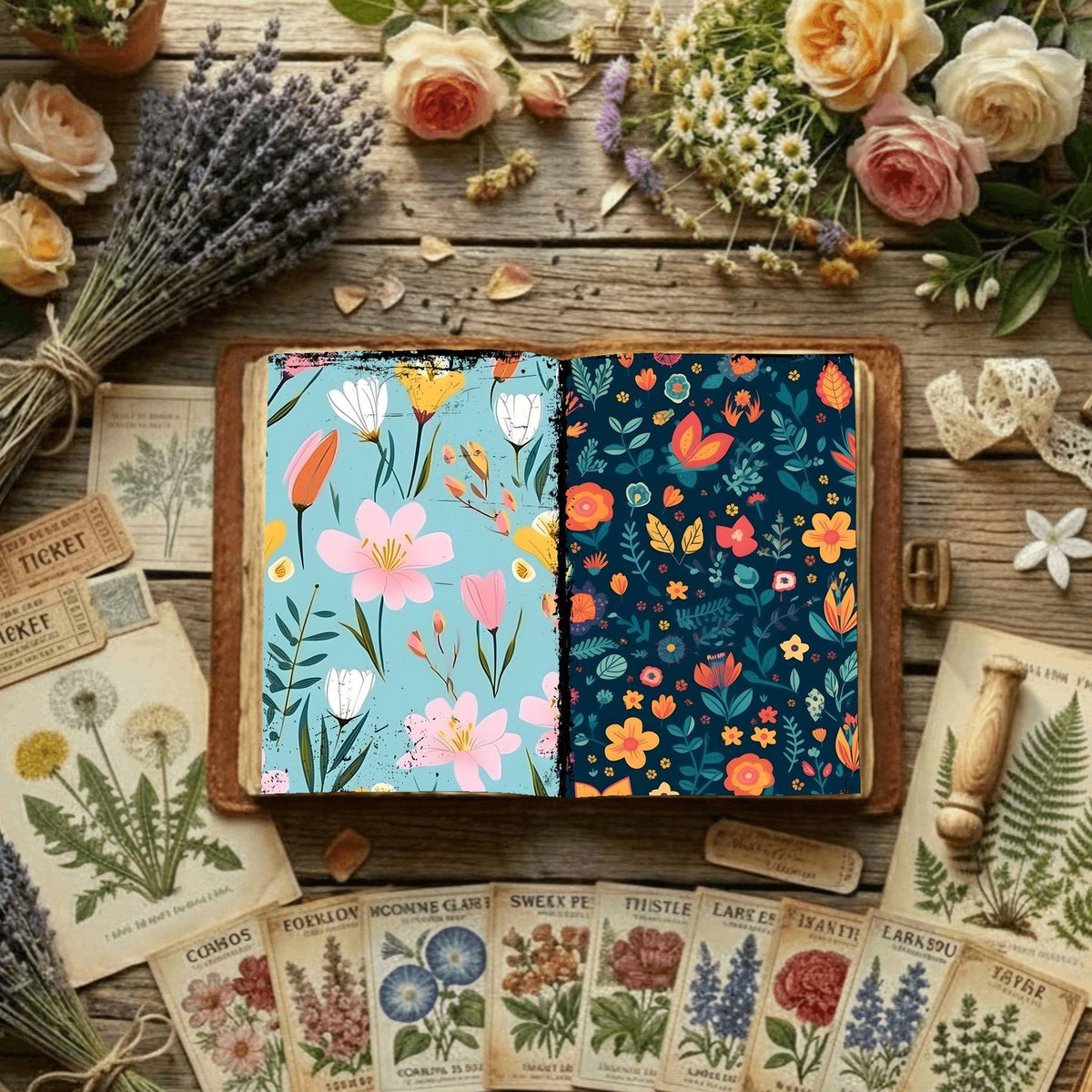 Floral Digital Papers