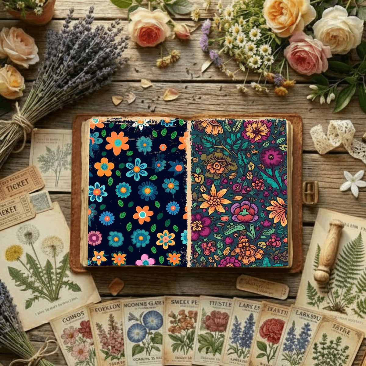 Floral Digital Papers