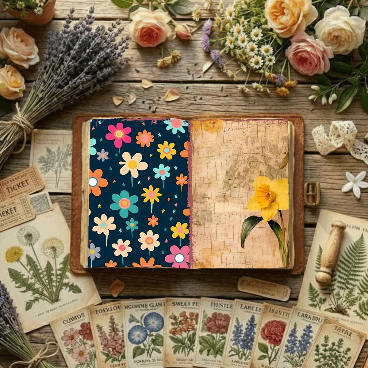 Floral Digital Papers