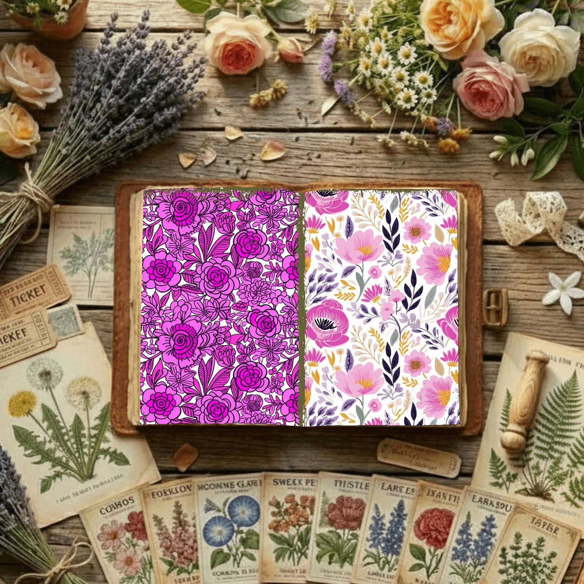 Floral Digital Papers