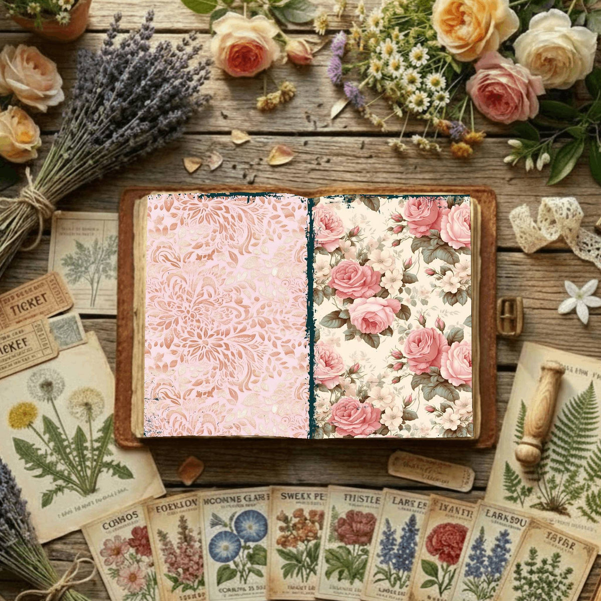 Floral Digital Papers