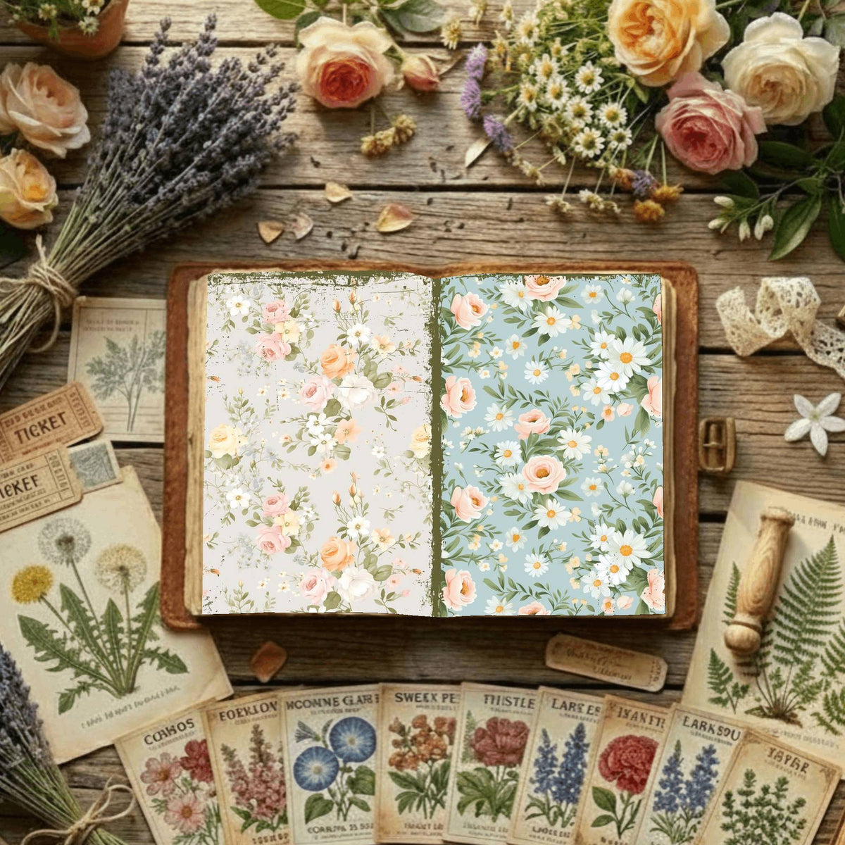 Floral Digital Papers