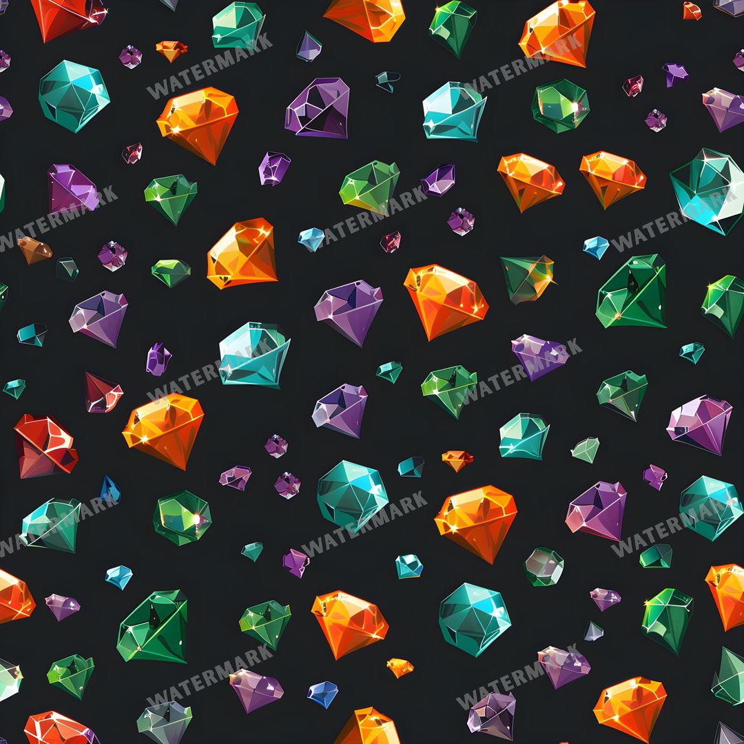 Gems Seamless Pattern