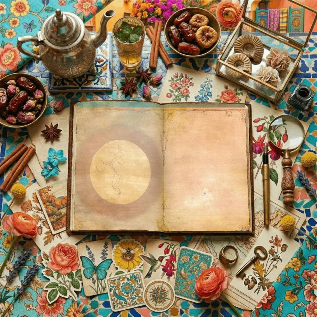 Gold Moon Digital Papers