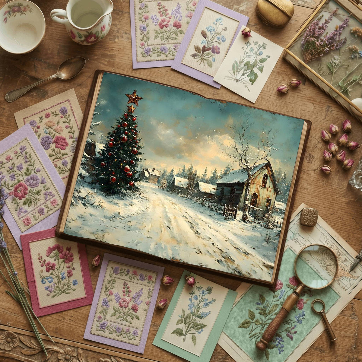 Gothic Christmas Digital Papers