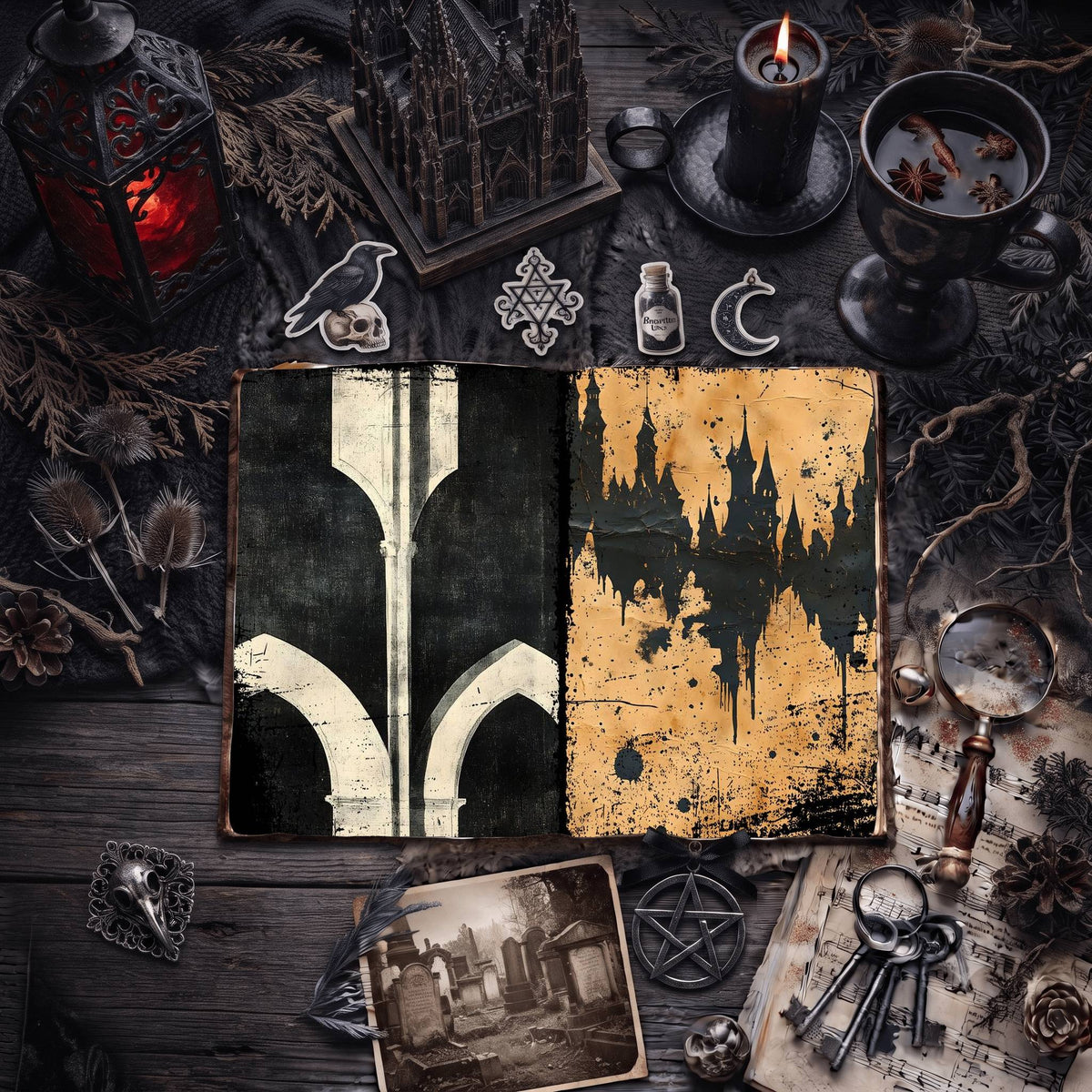 Gothic Digital Papers