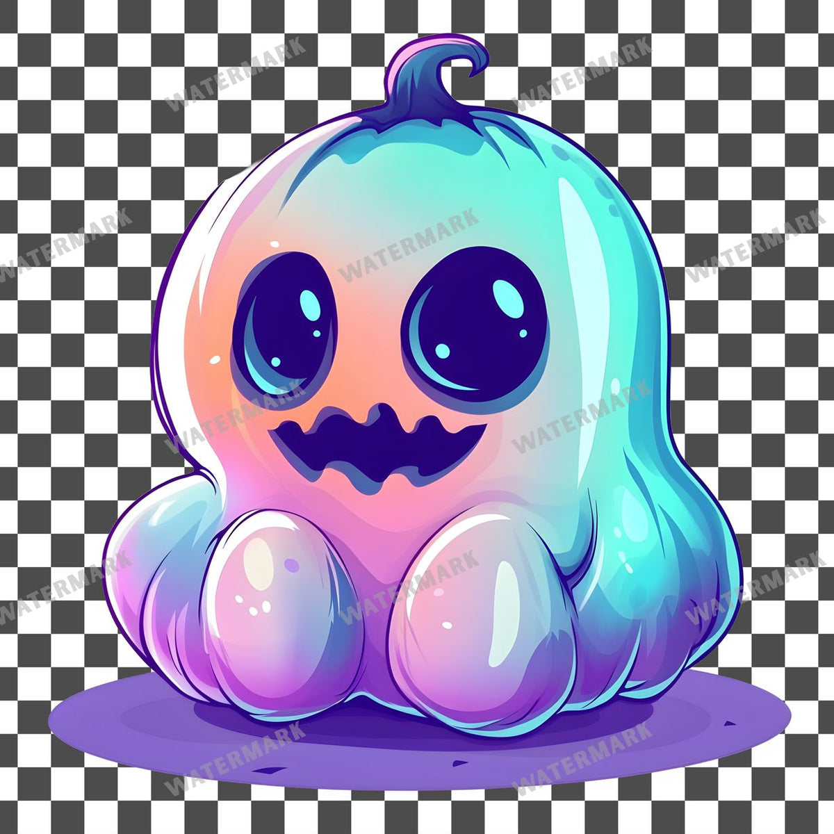 Halloween Kawaii Style Clipart Pngs