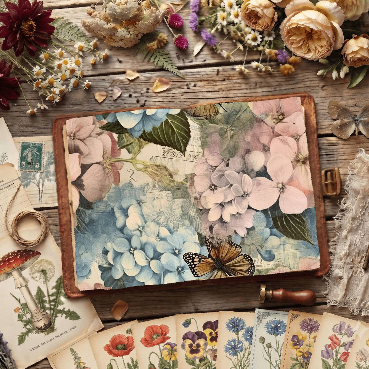 Hydrangea Flower Digital Papers