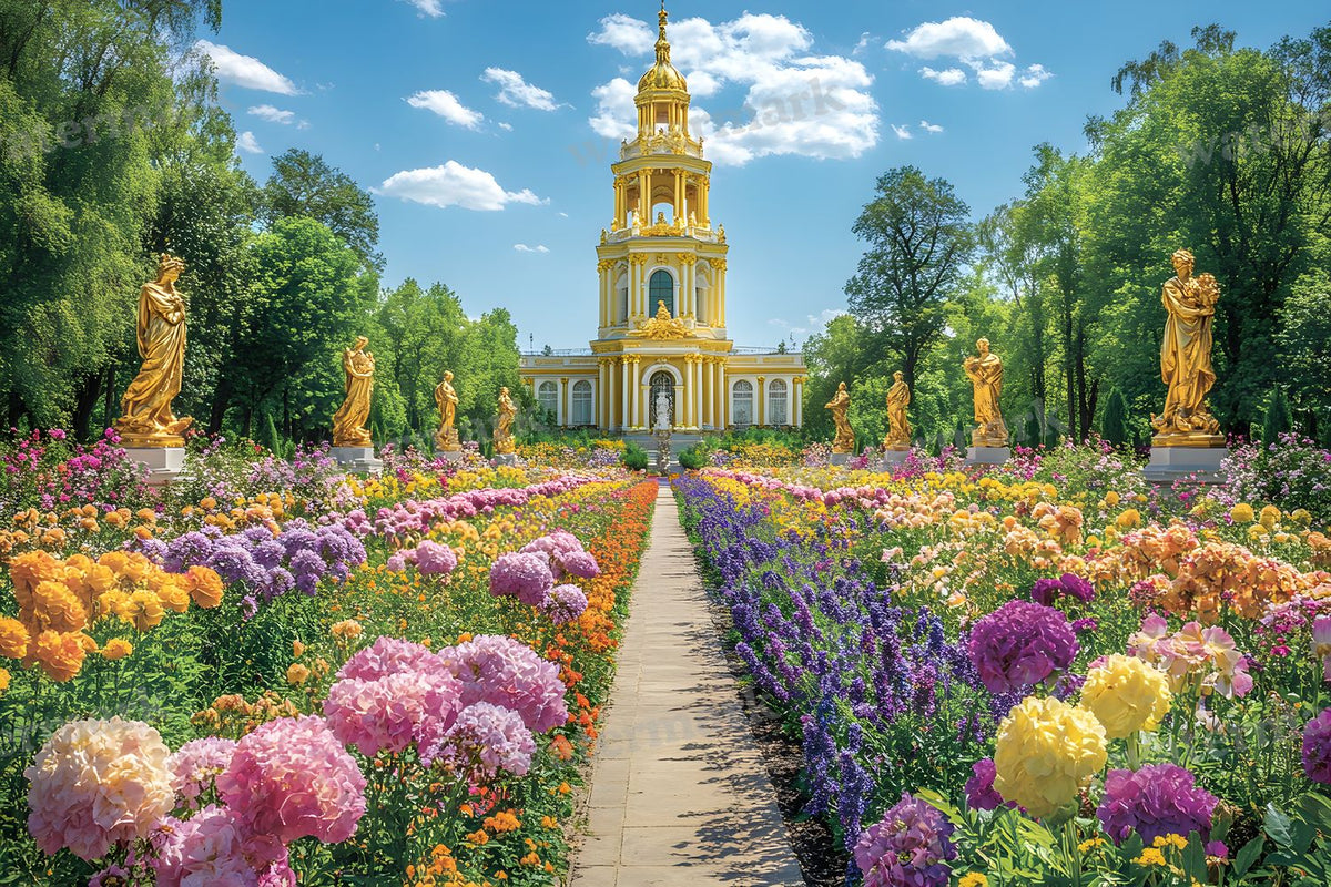 Lavish Baroque Garden digital photo backdrop for photo editing, preview 17