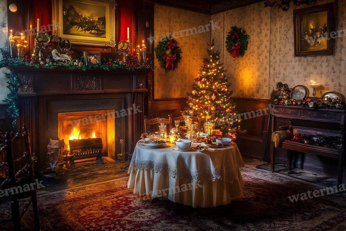 Lavish Dickens Interior digital photo backdrop for photo editing, preview 17