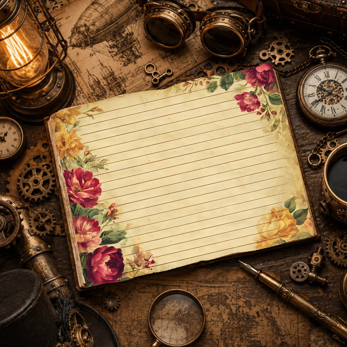 Lined Rich Deep Digital Papers