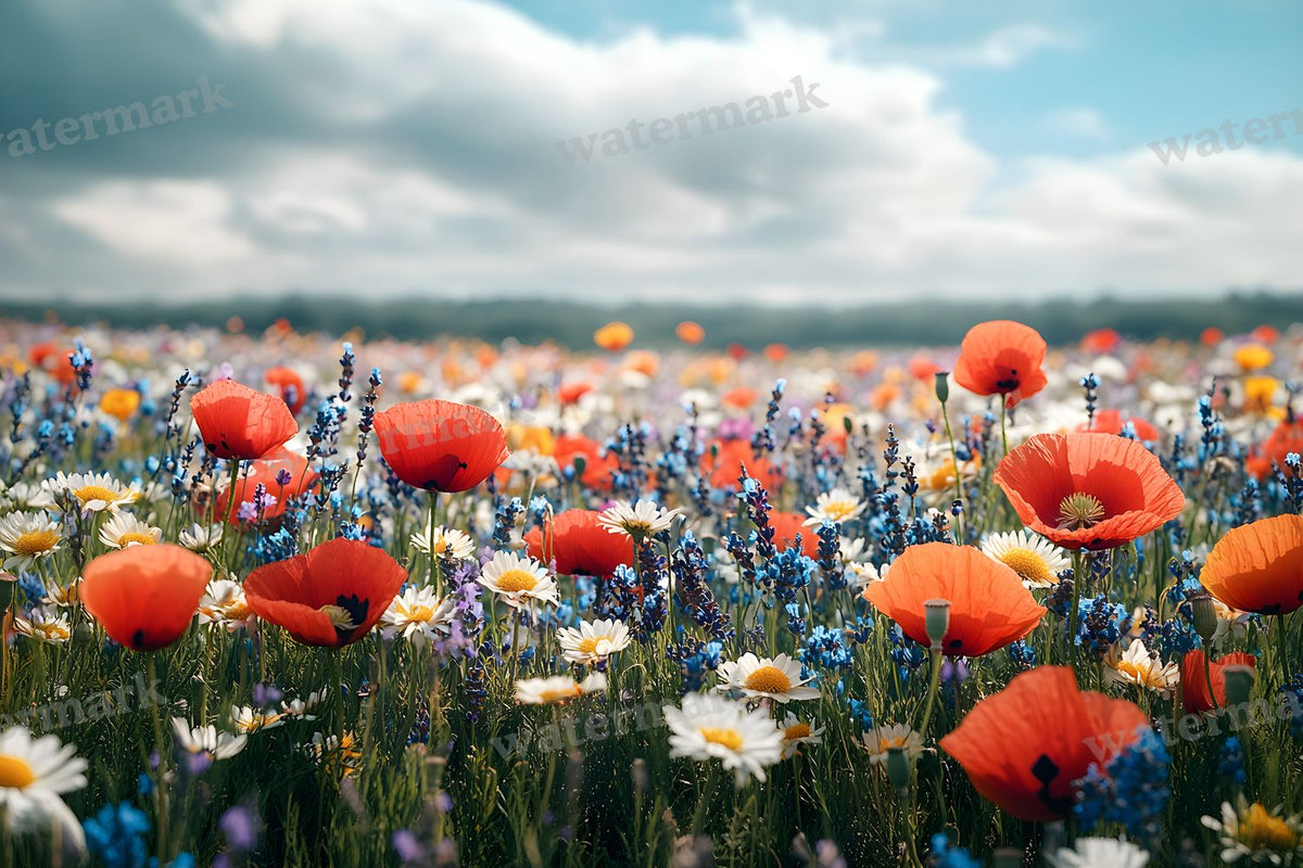 Meadow Bliss digital photo backdrop for photo editing, preview 17