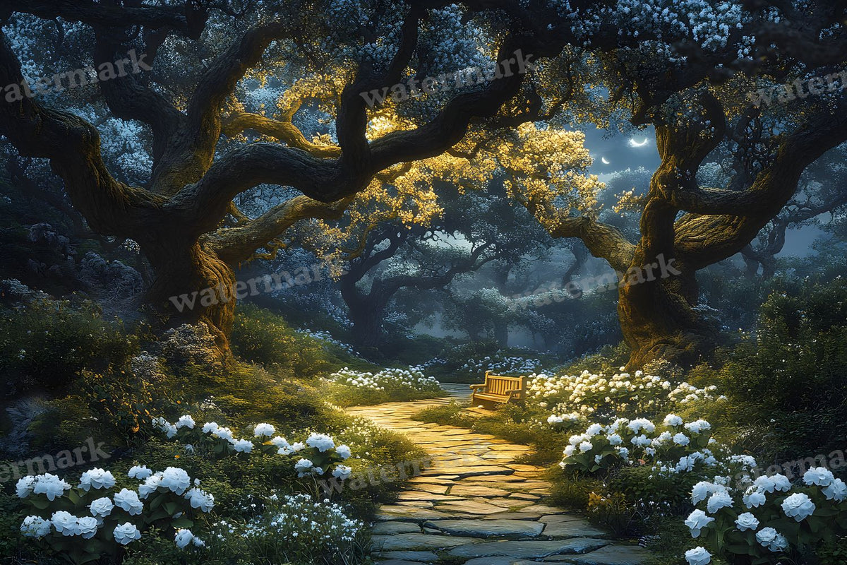Moonlit Mysteriougarden Backdrop Images