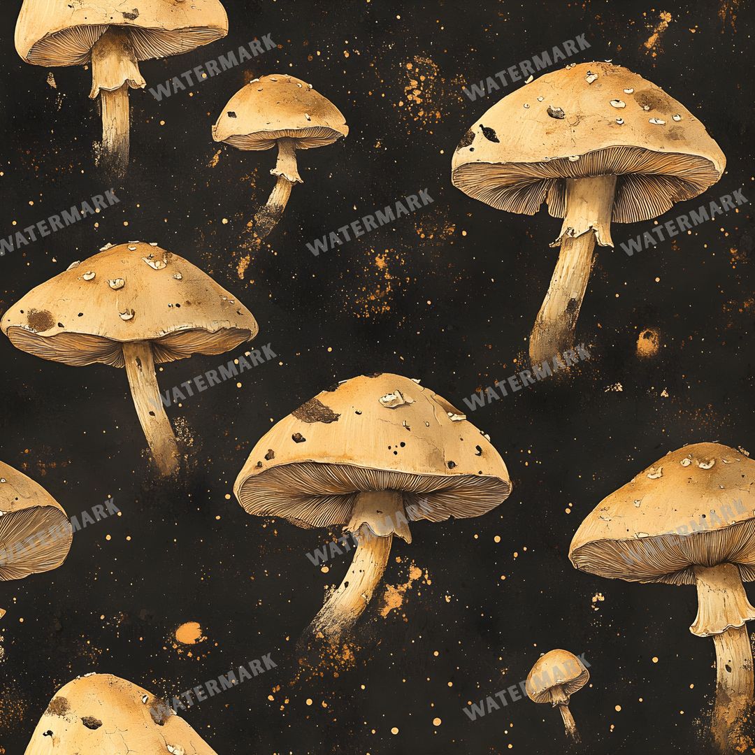 Mushrooms Seamless Pattern