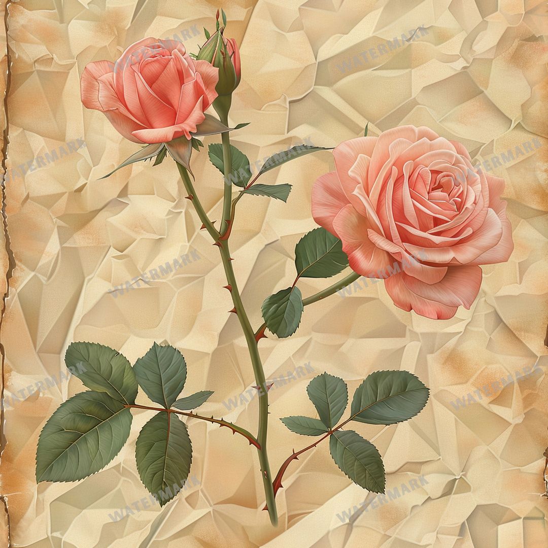 Pink Roses Seamless Pattern