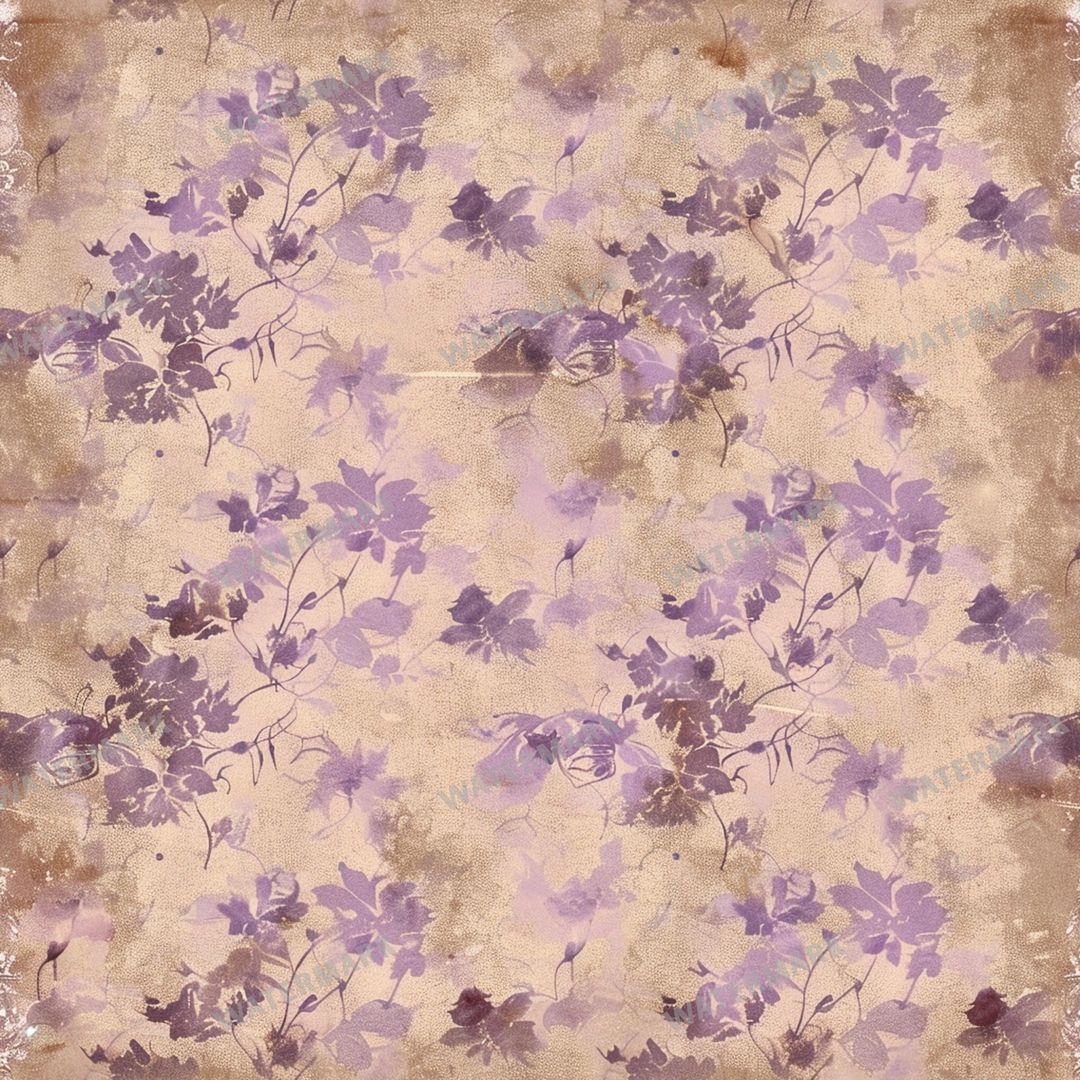 Purple Flowers Seamless Pattern