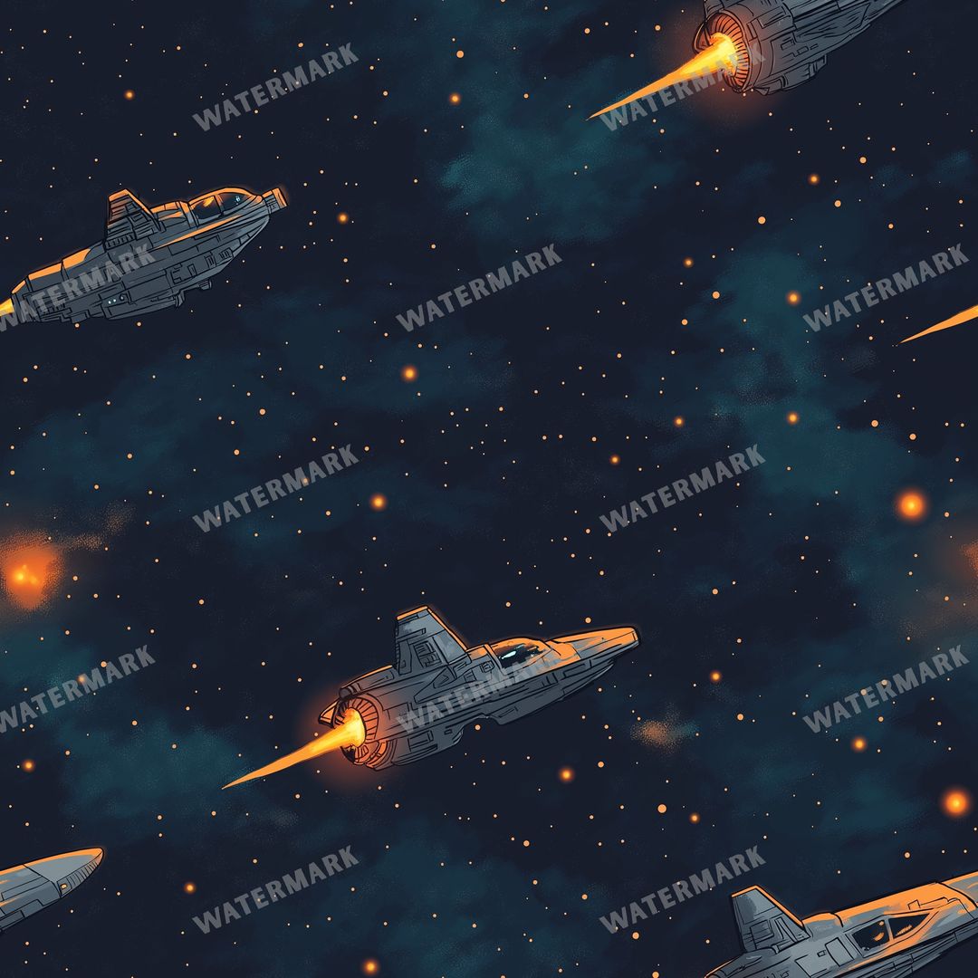 Space And Celestial Seamless Pattern