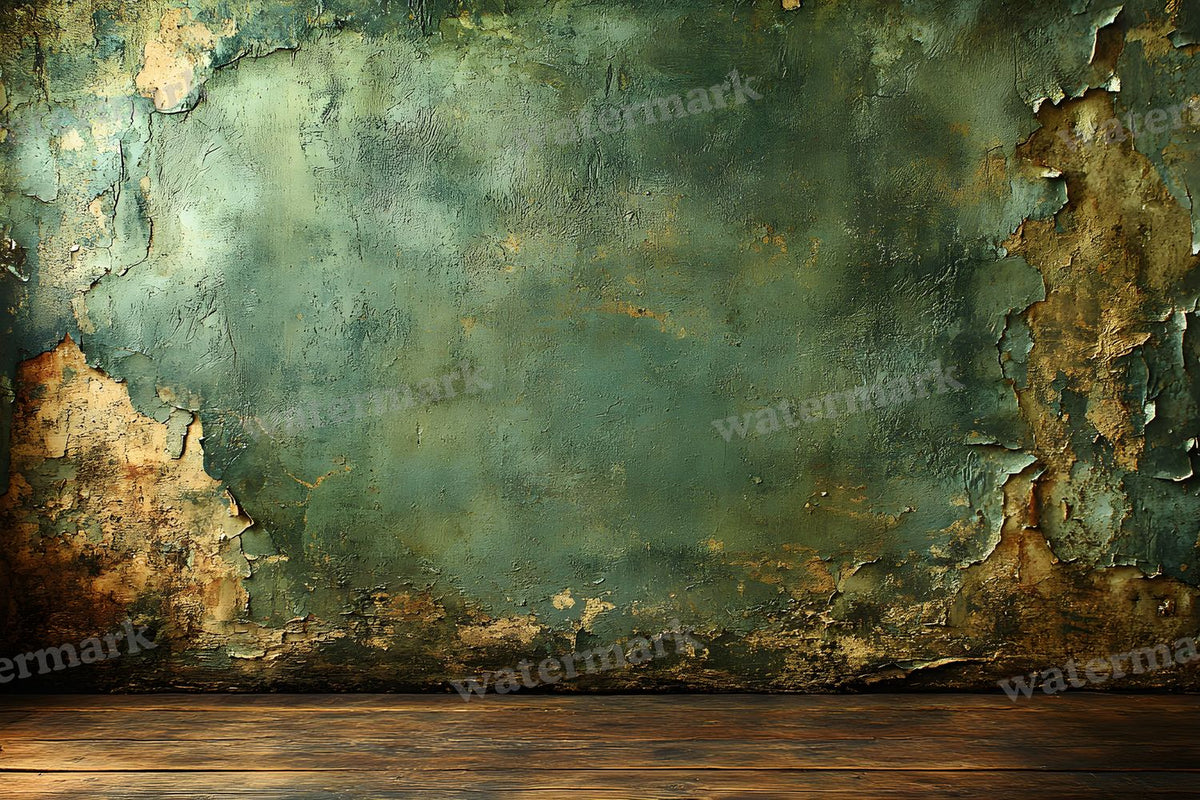 Vintage Textured Wall Muted Olive digital photo backdrop for photo editing, preview 17