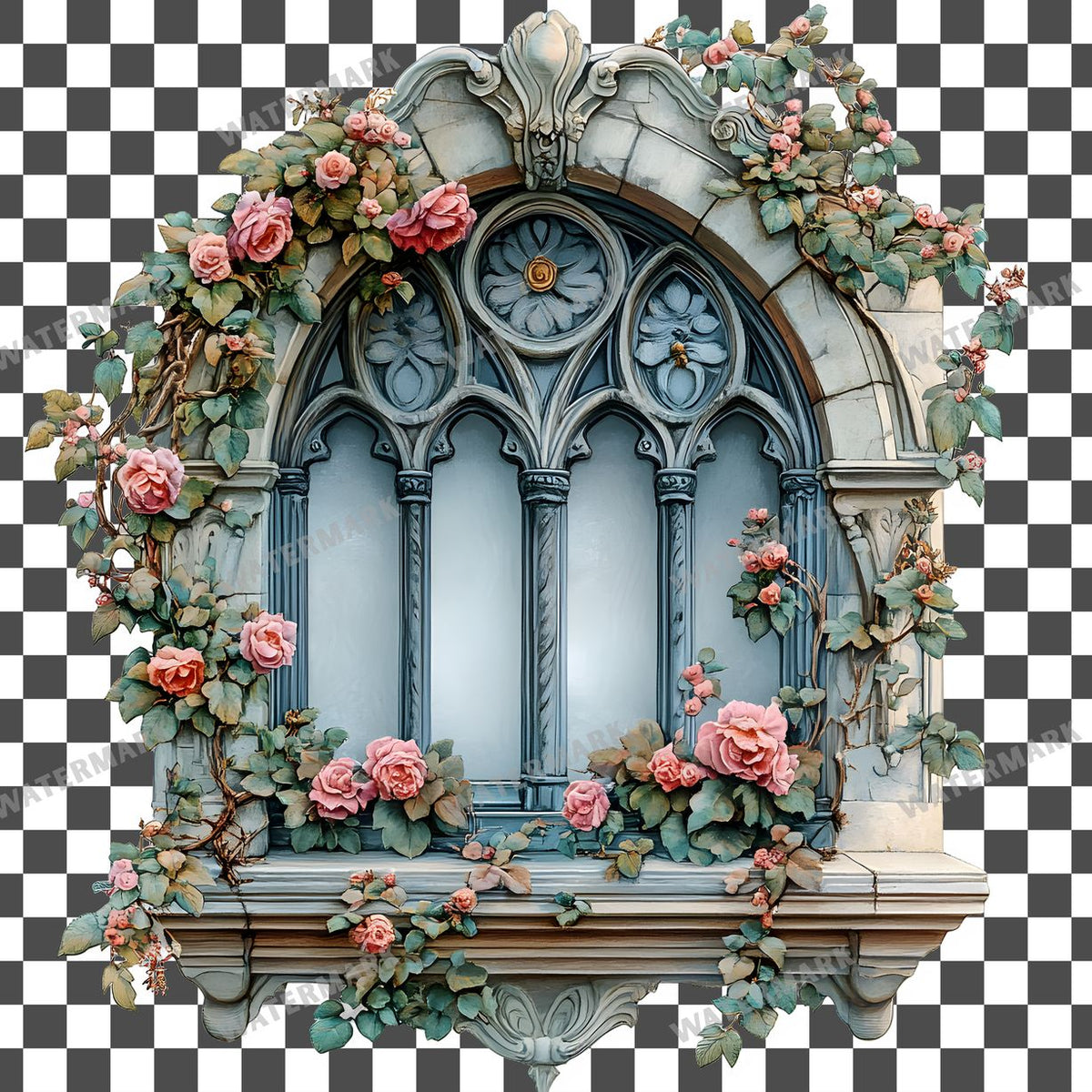 Window Vintage Style Clipart Pngs