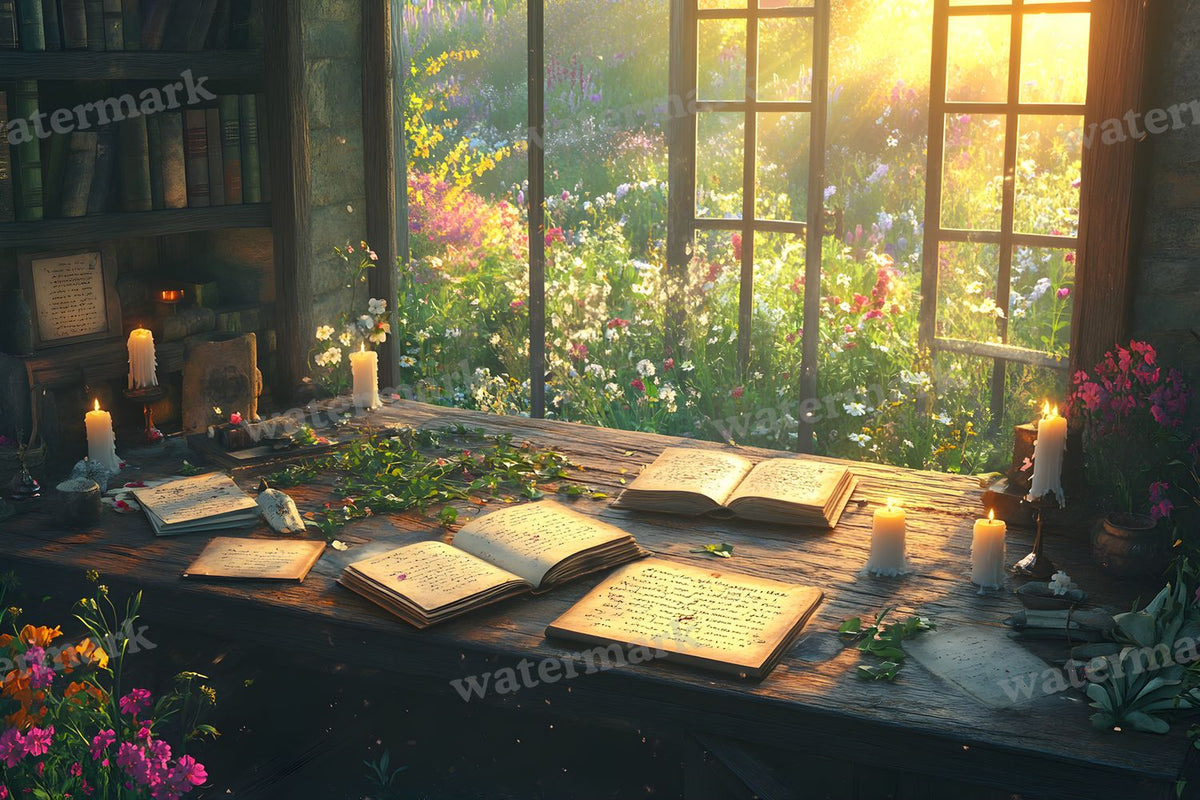 Witch’Study Desk Backdrop Images