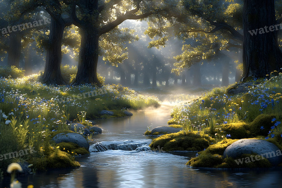Woodland Botanical Retreat Backdrop Images