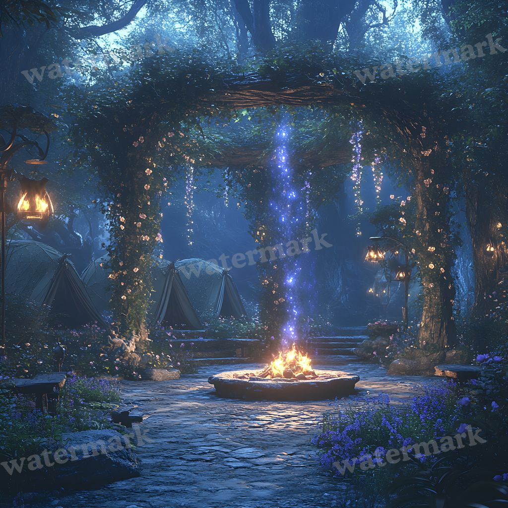 Woodland Elf Sanctuary Backdrop Images