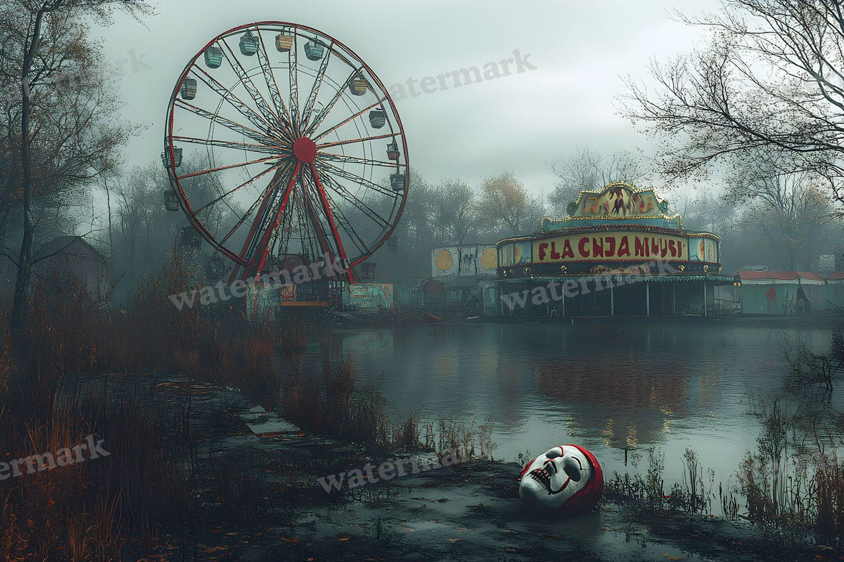 Abandoned Carnival Spooky Backdrop Images