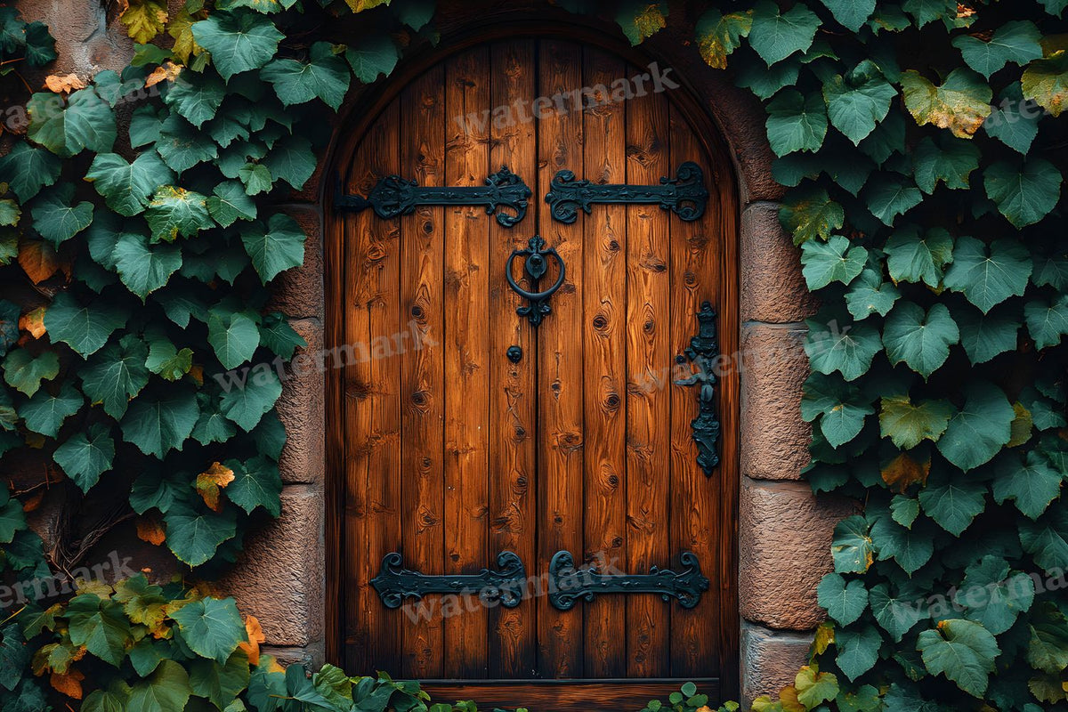 Aged Rustic Wood Door Backdrop Images