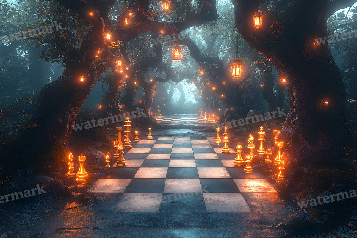 Alice Oversized Chessboard Backdrop Images