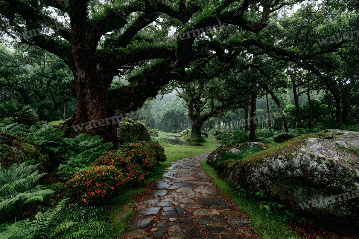 Alice Wonderland Magical Forest Backdrop Images