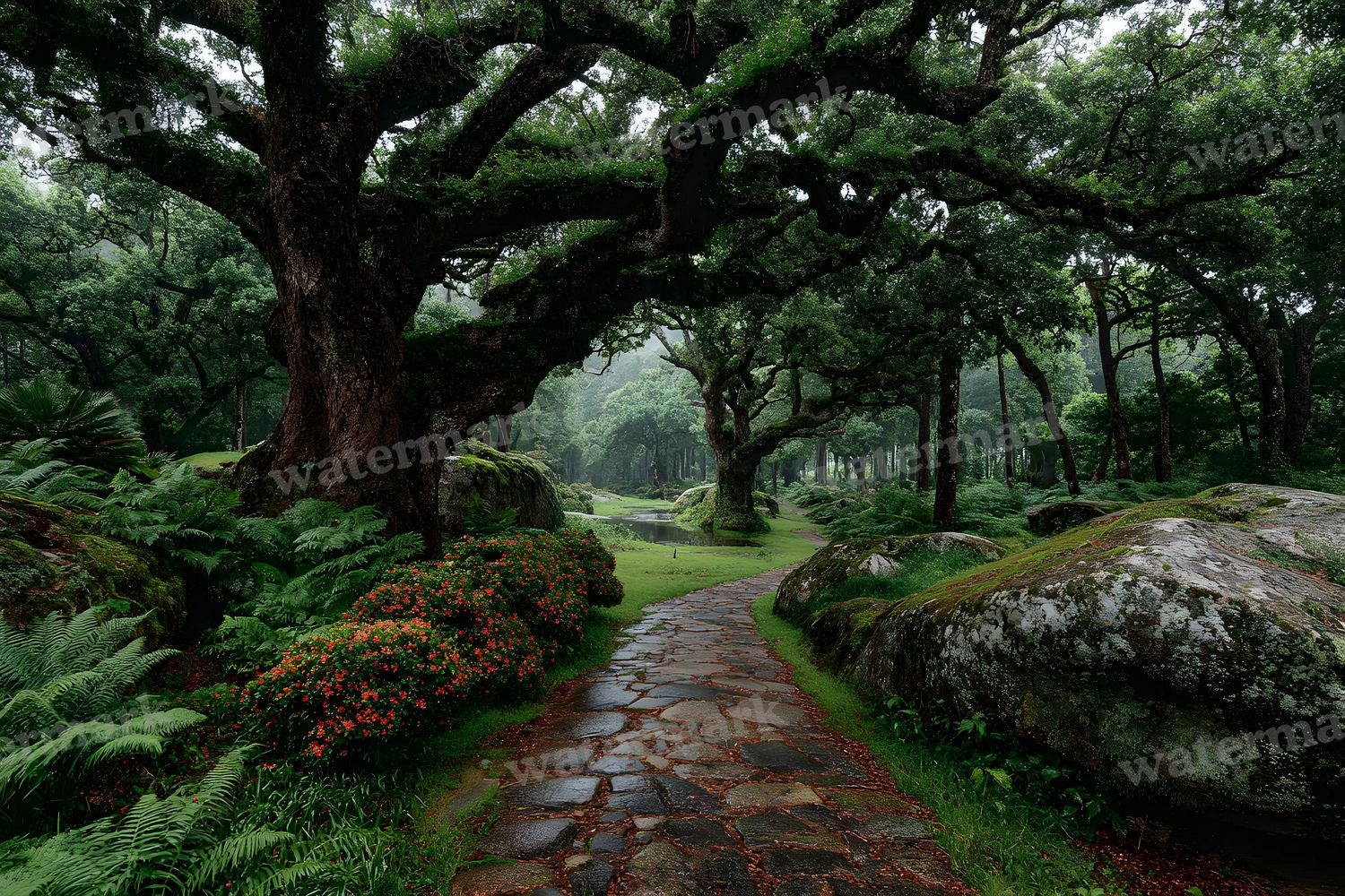Alice Wonderland Magical Forest Backdrop Images