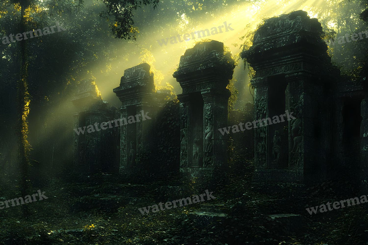 Amazonian Temple Ruins Backdrop Images