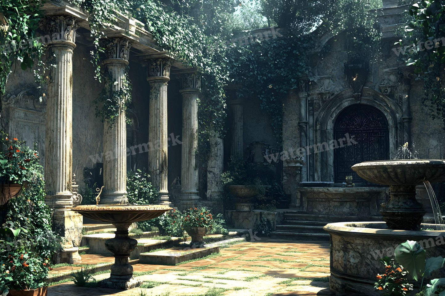 Ancient Roman Courtyard Backdrop Images
