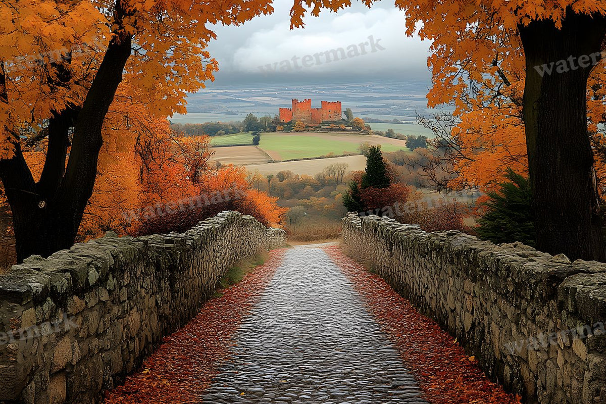 Autumn Castle Wallpov Backdrop Images