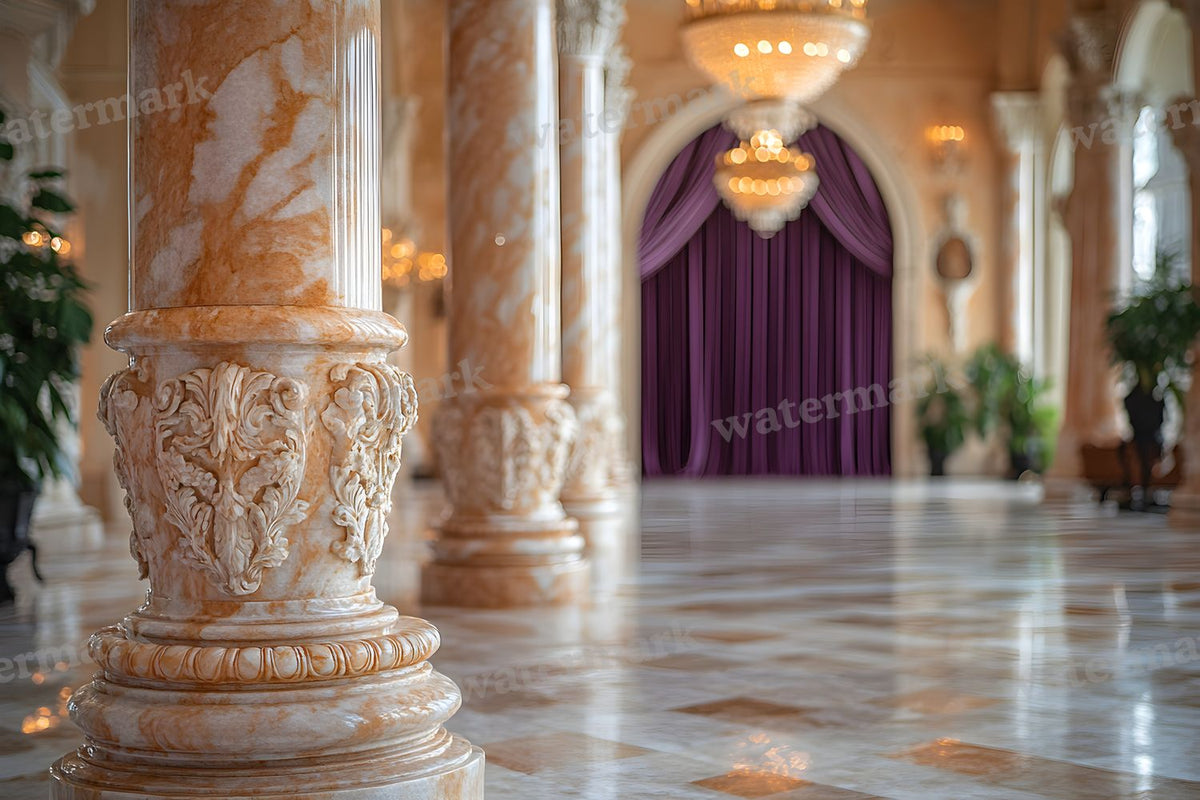 Baroque Marble Columns digital photo backdrop for photo editing, preview 18