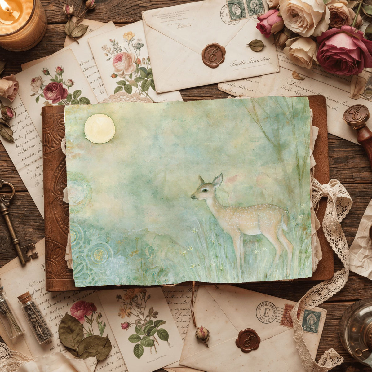 Gentle Woodland Fawn Watercolor