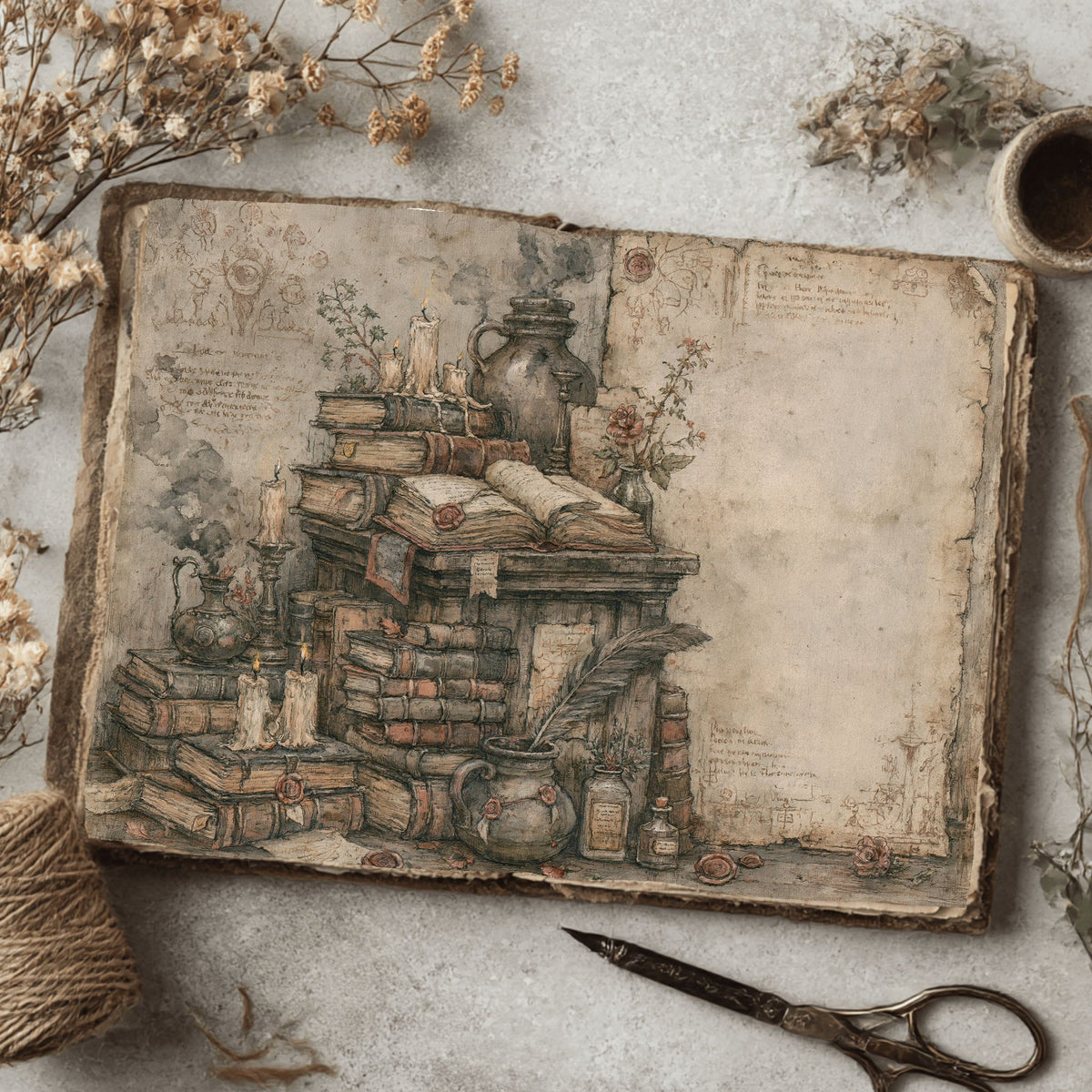 Old Witch Library Stationery