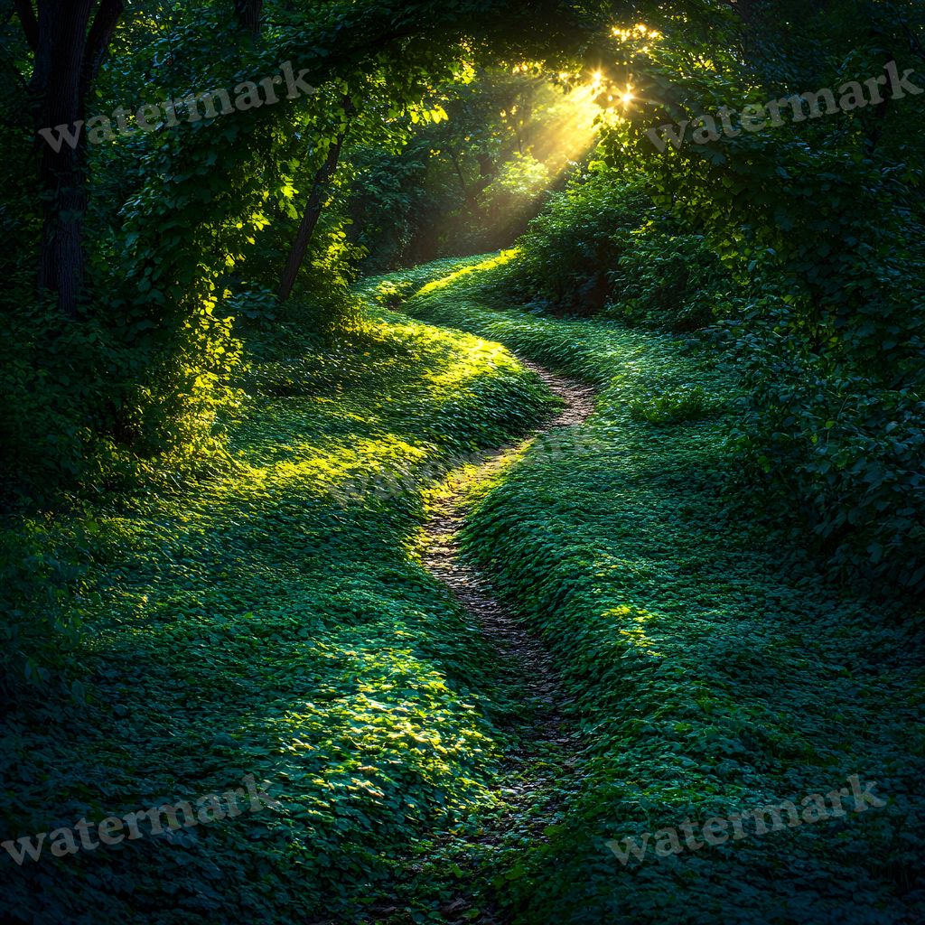 Overgrown Forest digital photo backdrop for photo editing, preview 18