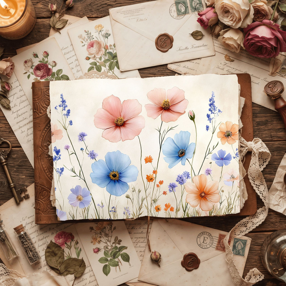 Pastel Wildflower Whispers Paper