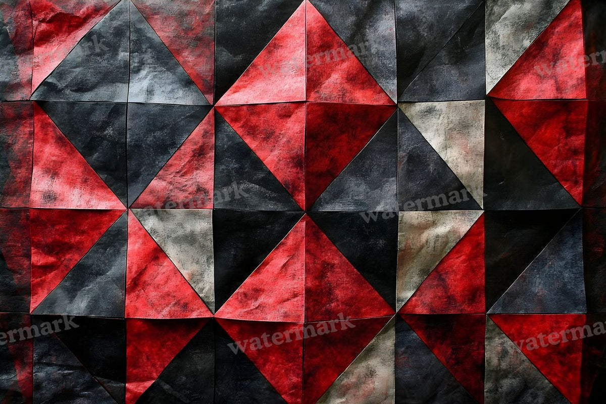 Red Black Geometric digital photo backdrop for photo editing, preview 18