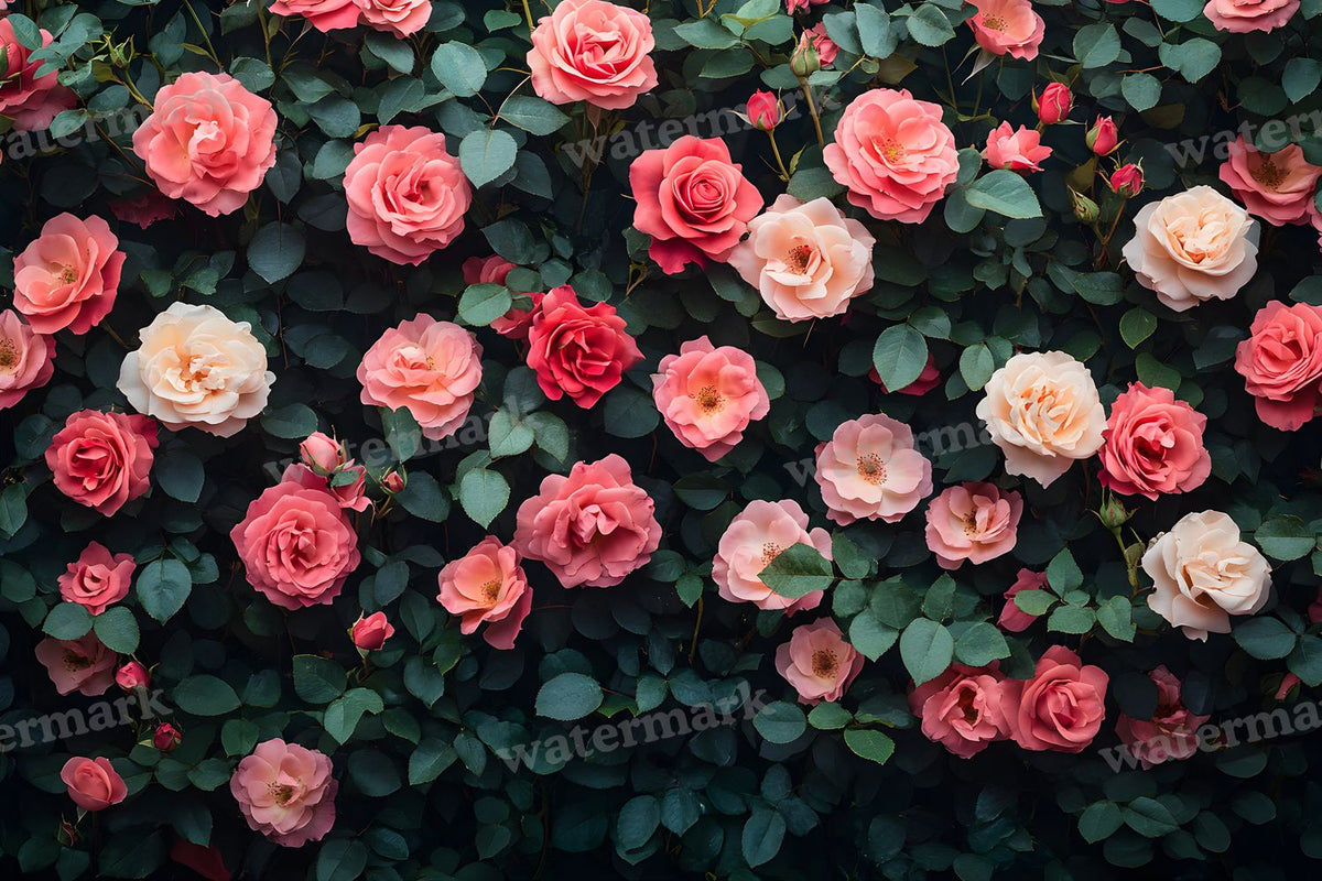 Romantic Rose Garden digital photo backdrop for photo editing, preview 18