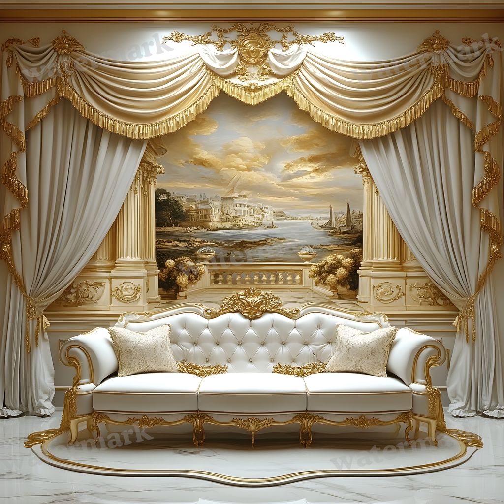 Royal Sitting digital photo backdrop for photo editing, preview 18