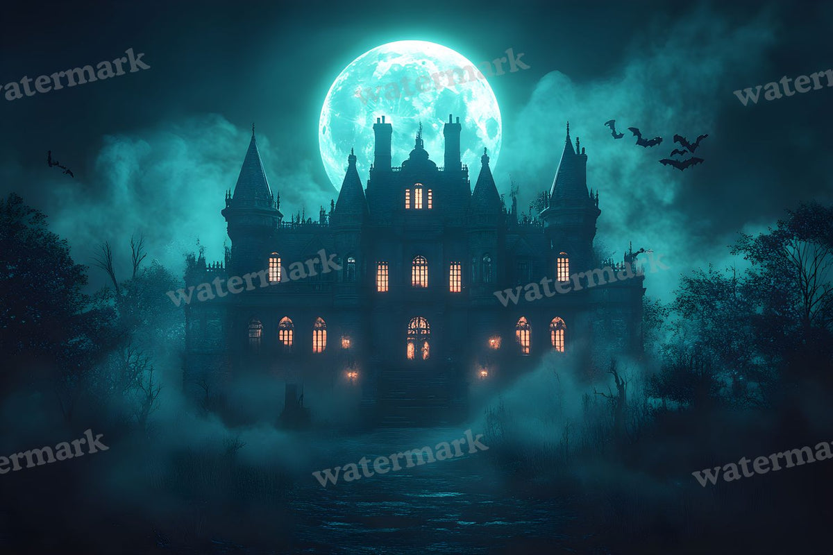 Spooky Forest Path digital photo backdrop for photo editing, preview 18