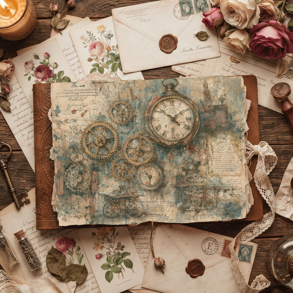 Steampunk Victorian Journal Paper