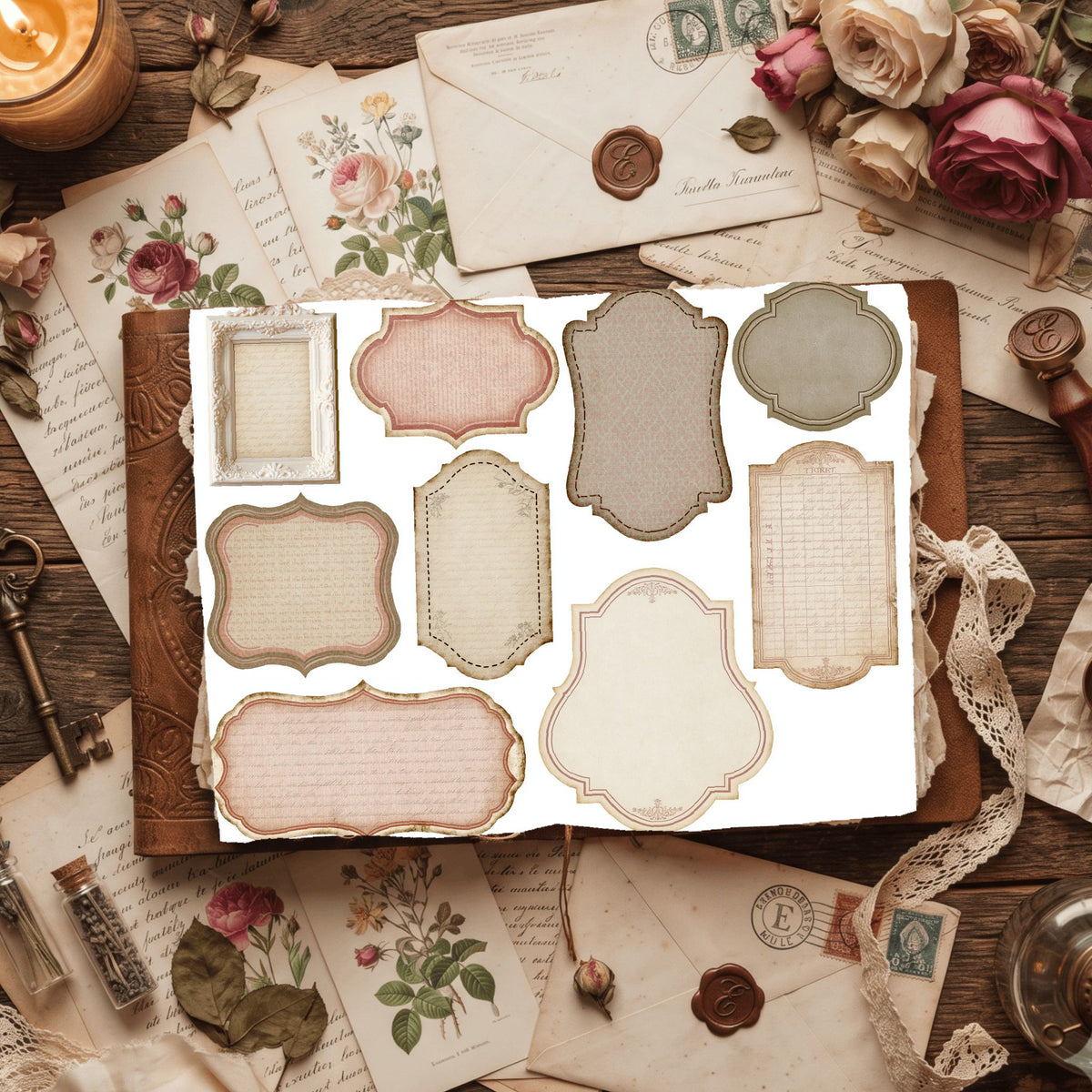 Vintage Blank Word Labels