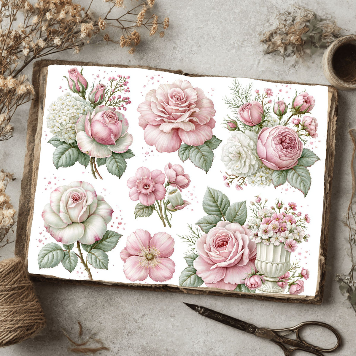 Vintage Botanical Floral Paper