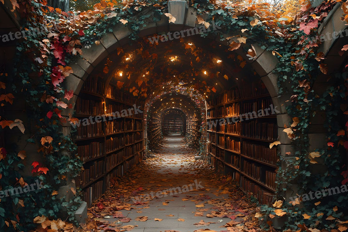 Whisper Library Forest digital photo backdrop for photo editing, preview 18