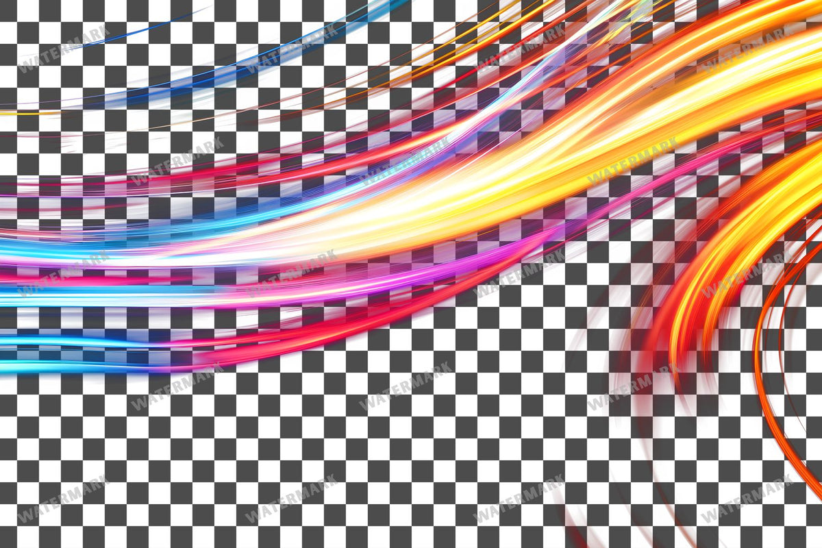 Abstract Light Streaks Transparent Overlay Pngs